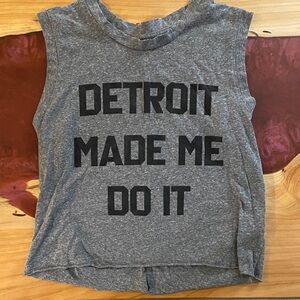 Original Retro Brand Gray Detroit Crop Tank